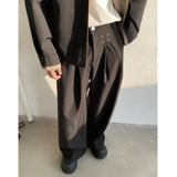 Black Suit Pants Men Society Mens Dress Pants Korean Loose Casual Wide Leg Pants Mens Office Formal Trousers Plus Size 5XL