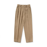 Summer Suit Pants Men Fashion Society Mens Black Dress Pants Korean Loose Straight Casual Pants Mens Office Formal Trousers