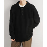 Pullovers Men Ulzzang Minimalist Cozy Warm Vintage Sweaters Lazy Style Handsome Autumn Winter Fashion High Street