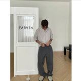 Spring Long Sleeved T-shirt Men Fashion Gray Black Casual T Shirt Men Streetwear Korean Loose Round Neck T Shirt Mens Top M-3XL