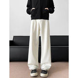 Black Suit Pants Men Fashion Society Mens White Dress Pants Korean Casual Straight Pants Mens Office Formal Trousers Large Size