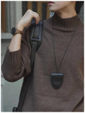 New Korean Fashion Men Sweater Light Luxury Trendy Turtleneck Knit Solid Color Pullover Leisure Retro Long Sleeve Basic Knitwear