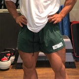 Men Sports Fitness Shorts Brother Three Quarter Pants Quick Dry Breathable Elastic Muscle Male Weight Dog Squat Plus Size M-5XL