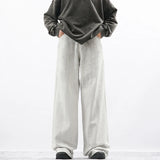 New Men Loose Daily Draping Wide Leg Jeans Male Vintage Design Wash White Denim Pants Fashion Streetwear Casual Denim Trousers