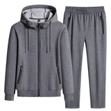Male 2 Pieces Sweatshirt + Sweatpants Suit 8XL Plus Size New Spring Autumn Clothing Hooded Men Sportswear Sets Casual Pants