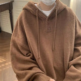 American style trend personalized trend lazy style for men and women hooded sweater loose and casual knit top for couples y2k