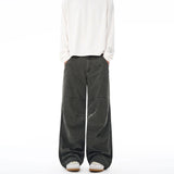 100% Cotton Autumn Men's Loose Trousers Oversized Fashion Spliced Hip Hop Streetwear Wide Legs Baggy Cargo Trousers