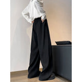 new Spring Summer Fashion Casual Pans For Men Streetwear Solid Color wide Pants Elastic Waist Wide Leg Men's Joggers