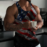 Summer New Men's Vest Knitted Vertical Stripes Fitness Sports Leisure Slim Vest I-Shaped Sleeveless Top Free Shipping