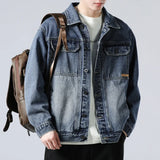 Men's Workwear Handsome Jacket Coat American Fashion Brand Jacket Denim Jacket New Simple Style Loose Versatile Men's Jacket