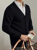 Men's Solid Color Sweaters Autumn and Winter Knitted Sweater Cardigan Men's Casual Jacket Trend Sweaters High Quality Mens Coat