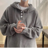 American style trend personalized trend lazy style for men and women hooded sweater loose and casual knit top for couples y2k