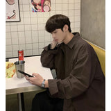 Spring Cotton Long Sleeved Shirt Men Society Mens Black Dress Shirt Korean Loose Casual White Shirt Mens Office Formal Shirts