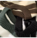 American autumn and winter high street men and women trendy lazy style round neck knitted sweater couple loose casual sweater