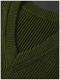 New Popular Preppy Style Men Sweater Vest Casual Knitted Streetwear Solid Color V Neck Waistcoat Leisure High Quality Knitwear