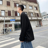 T-shirts Men Ins Hole Youthful Simple Pure Streetwear Fashion O-neck Daily Long Sleeve Spring Korean Style Handsome Charming New