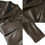 Autumn Winter Brand Clothing Men's Casual Leather Jackets Male Slim Fit Fashion Casual Leather Jackets/Man Coats S-3XL