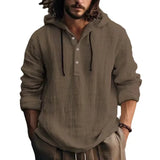 New Cotton Linen Shirt Hooded Sweatshirt Long Sleeve Hooded Casual Daily Clothing Spring Summer Fashion