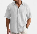 Breathable Hawaiian Style Shirt Men's Summer New Loose Casual Short Sleeved Shirt Beach Vacation Street Wear 2025 Hot Sale