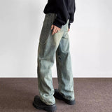 Men Baggy Vintage Wide Leg Jeans Male Designer Spring Autumn Casual Denim Pants Fashion Straight Leg High Street Denim Trousers