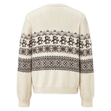 Men's Knitted Henry Sweaters Luxury Christmas Penguin Fair Island Long Sleeve Pullover Japanese Vintage Old Money Knitwear M-2XL