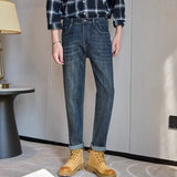 Spring Jeans Men's High quality Classic Slim Straight Trousers Fashion Stretch Cotton Casual Denim Pants Brand Clothes