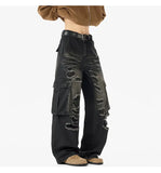 Ripped Camo Jeans Men 2025 New Loose Straight Leg Denim Pants Outdoor Hiking Trousers Casual Comfort Street Style Fashion