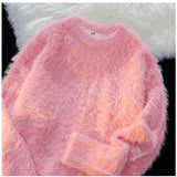Pink Men's Winter Sweater Solid Knit Pullover Sweater Man Black Winter Sweater For Man Pullover Knitted Top Autumn New