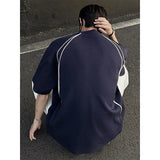 Summer Short Sleeved T-shirt Men Fashion Beige Casual T Shirt Men Streetwear Korean Loose Round Neck Black T Shirt Mens Top