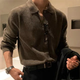 Fall Winter Men's Daily Loose Solid Sweaters Comfortable Button Knitted Cardiga 2024 Korean Thermal Long Sleeve Outerwears Male