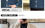 Men Cardigan Fashion Luxury Knitted Sweater Coats Trendy Japanese Retro V Neck Long Sleeve Jacket Casual Stylish Knitwear M-3XL
