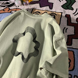 Men's Oversized T-shirts Mens Cotton T Shirt White Casual 5XL Summer Wear Fashion Geometric Print Tee Shirts for Men Clothing