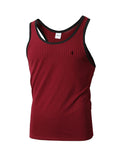 Men's Quick-drying Elastic Fitness Wear Gym Running Slim Vertical Stripes Sleeveless Fashion Summer New