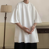 Oversized Solid Color T-shirt 9 Colors Men Summer New Half Sleeve Hip Hop Drop Shoulder Casual Tshirt Fashions Harajuku Tee Tops