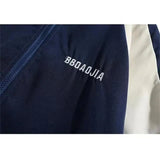 Reflective Striped Jacket Windbreaker Coat Men Hip Hop Streetwear Zipper Up Jacket Harajuku Thin Coats Sports Black Blue
