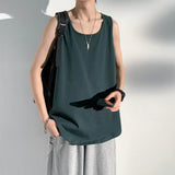 Summer Men Solid Vest Tank Top Sleeveless T Shirts O-neck Undershirts Breathable Sport Bodybuilding Fitness Muscle Clothes
