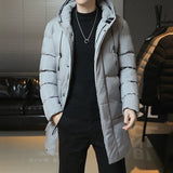 Winter Hooded Jackets New Male Down Coats Thicker Warm Parkas Slim Fit Jackets Casual Long Cotton Jackets Outwear Winter Coats