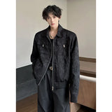 Men's Handsome Texture Jacket Spring New Korean Style Luxury Fashion Coat Pocket Design Trend Male Casual Jackets White/Black