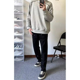 American autumn and winter street hip-hop trend personalized zipper design pullover for couples loose retro Harajuku top y2k