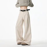 Apricot Black Suit Pants Men Society Mens Dress Pants Korean Loose Wide Leg Pants Mens Office Formal Trousers Large Size 4XL