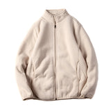 American Warm Fleece Sweatshirt Imitation Lamb Velvet Coat Korean Autumn Winter Men's Thickened Simple Zipper Up Lapel Jacket