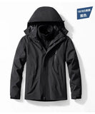 Male New Arrived Winter 3 in 1 Jackets Parkas Unisex Two-pieces Sets Men Outdoor Jacket Waterproof Hiking Coat Windbreaker Coat
