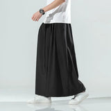 Thin Ice Silk Casual Pants Loose-fit Trendy Bell Bottoms Baggy Designer Clothes Man Harajuku Essentials Cargo Pants