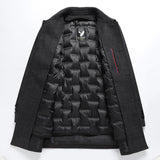 New Arrival Winter Top quality white duck down liner wool trench coat men,male thicked warm overcoat size M-4XL 9915