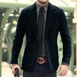 Men's Blazer 2 Button Classic Herringbone Jacket Steampunk Style Outerwear Winter Youth Clothes Suit for Men