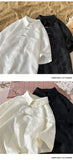 Summer Short-sleeved Shirt Men's New Chinese Men's National Trend Shirt Loose Large Size Metal Button Couple's Top Aesthetic