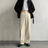 Baggy Beige Jeans Men Fashion Casual Oversized Wide Leg Jeans Men Streetwear Korean Loose Straight Denim Pants Mens Trousers