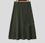 Men Irregular Skirts Loose Joggers Personality Solid Color 2024 Casual Men Bottoms Streetwear Fashion Male Skirts S-5XL