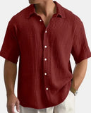 Breathable Hawaiian Style Shirt Men's Summer New Loose Casual Short Sleeved Shirt Beach Vacation Street Wear 2025 Hot Sale