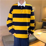 T Shirts For Men Stripe Original Y2k Luxury Full Sleeve Long Polo Tops Korean Luxury Sale Emo Sweatshirts Designer Male Clothes